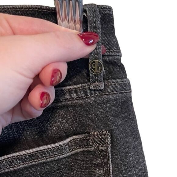 Driftwood- Women’s Jackie Embroidered Cuff Jeans Wash Black Gray, Size 28 - Picture 10 of 15